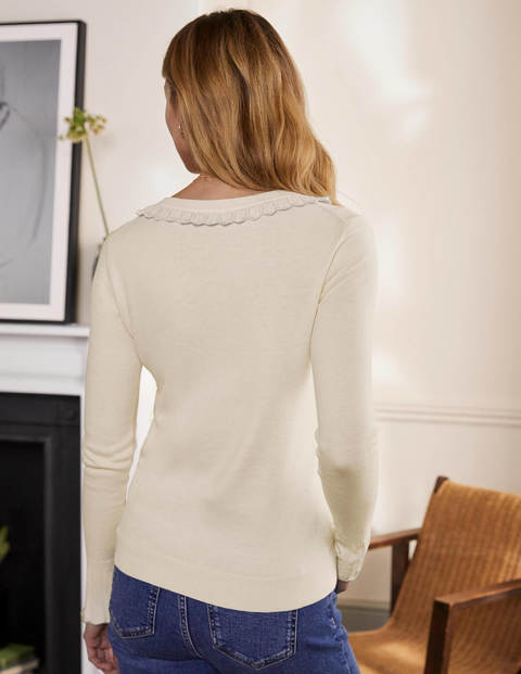 Aimee Pointelle Jumper - Ivory Aimee Pointelle Jumper - Ivory