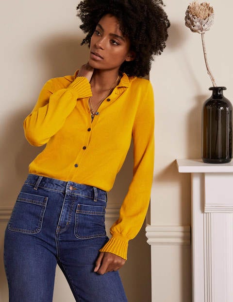 Frederica Pointelle Cardigan - Tuscan Sun Frederica Pointelle Cardigan - Tuscan Sun