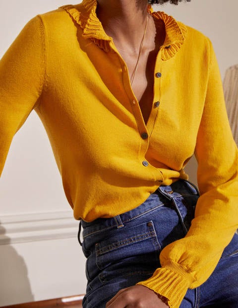 Frederica Pointelle Cardigan - Tuscan Sun Frederica Pointelle Cardigan - Tuscan Sun