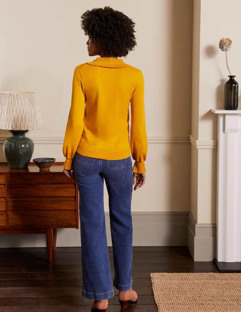 Frederica Pointelle Cardigan - Tuscan Sun Frederica Pointelle Cardigan - Tuscan Sun