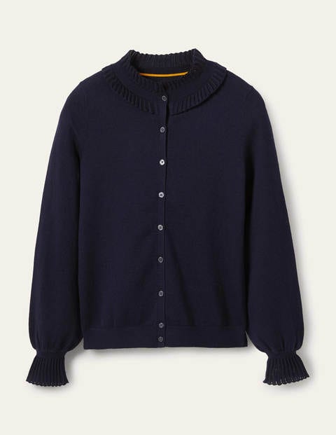 Frederica Pointelle-Cardigan - Navy Frederica Pointelle-Cardigan - Navy