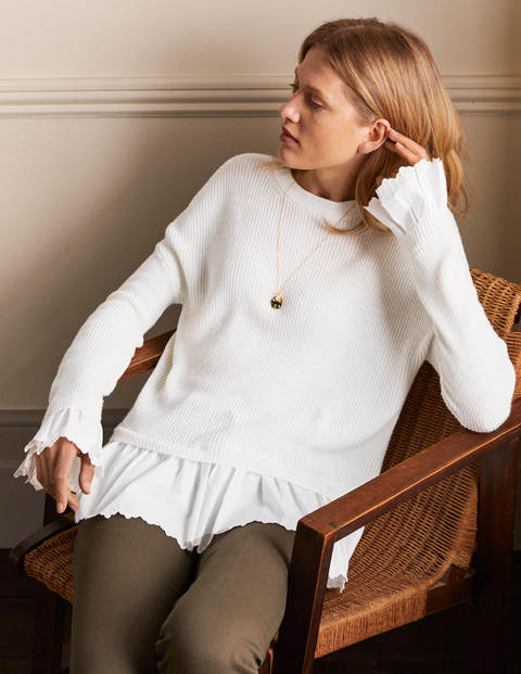 Catherine Woven Fluffy Sweater - Ivory Catherine Woven Fluffy Sweater - Ivory