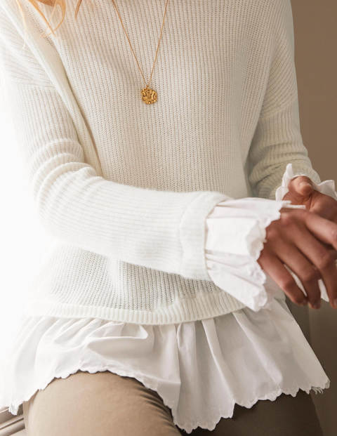 Catherine Woven Fluffy Sweater - Ivory Catherine Woven Fluffy Sweater - Ivory