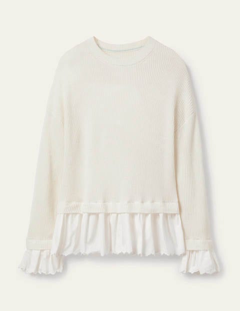 Catherine Woven Fluffy Sweater - Ivory Catherine Woven Fluffy Sweater - Ivory