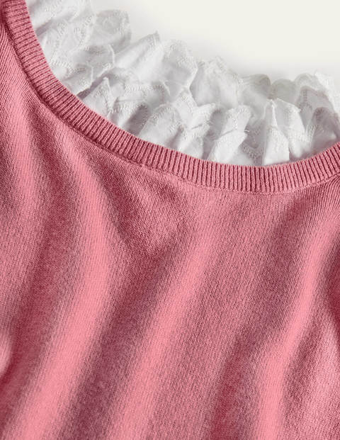 Lydia Woven Frill Sweater - Formica Pink Lydia Woven Frill Sweater - Formica Pink