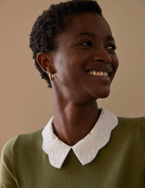Colette Collar Jumper - Classic Khaki Colette Collar Jumper - Classic Khaki