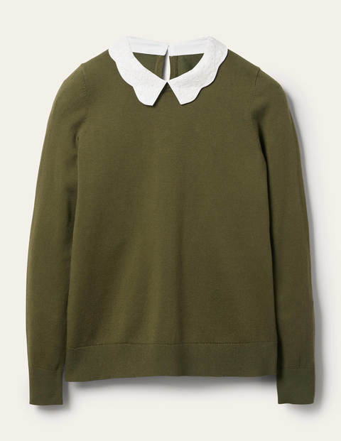 Colette Collar Jumper - Classic Khaki Colette Collar Jumper - Classic Khaki