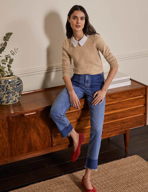 Colette Collar Sweater - Camel Melange Colette Collar Sweater - Camel Melange