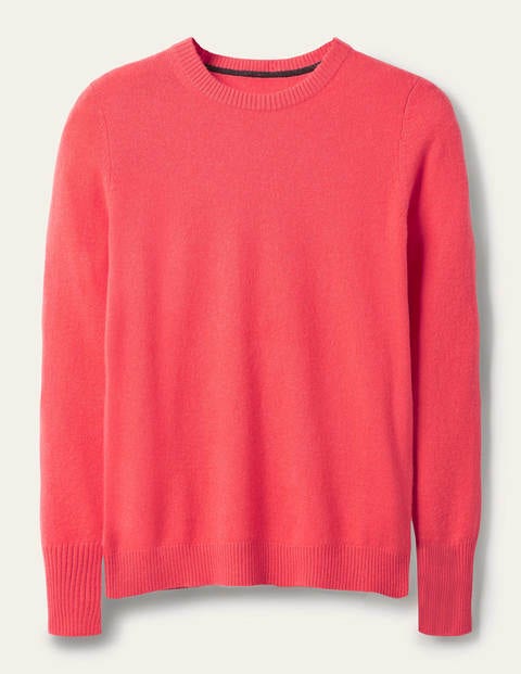 Cashmere Crew Neck Jumper - Coral Cashmere Crew Neck Jumper - Coral