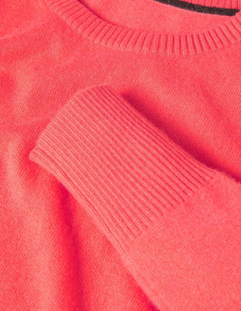 Cashmere Crew Neck Jumper - Coral Cashmere Crew Neck Jumper - Coral