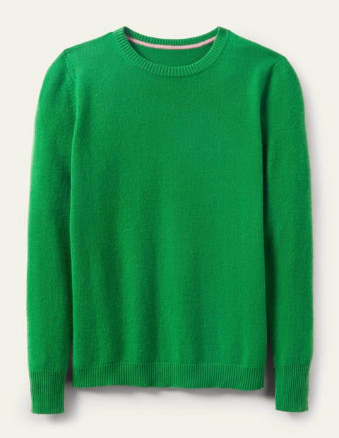 Kaschmirpullover mit Rundhalsausschnitt - Smaragdgrün Kaschmirpullover mit Rundhalsausschnitt - Smaragdgrün