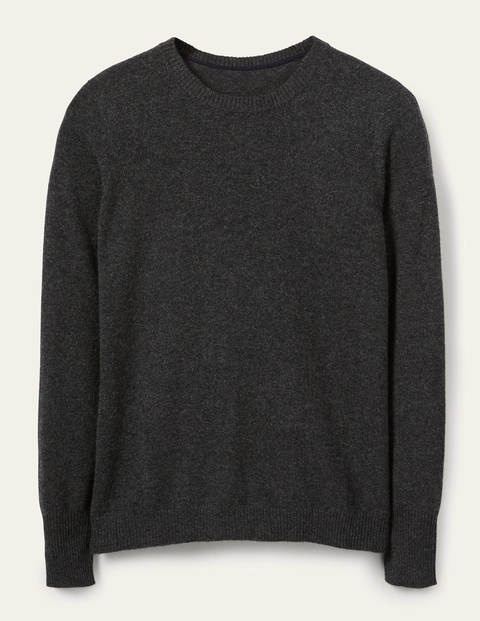 Cashmere Crew Neck Jumper - Black Diamond Cashmere Crew Neck Jumper - Black Diamond