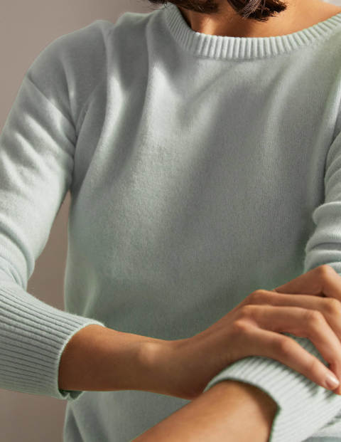 Cashmere Crew Neck Jumper - Aquamarine Blue Cashmere Crew Neck Jumper - Aquamarine Blue