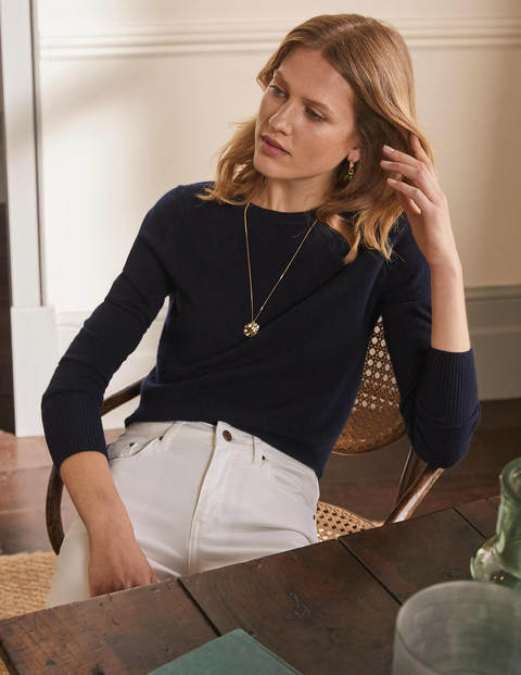 Cashmere Crew Neck Jumper - Sapphire Blue Cashmere Crew Neck Jumper - Sapphire Blue