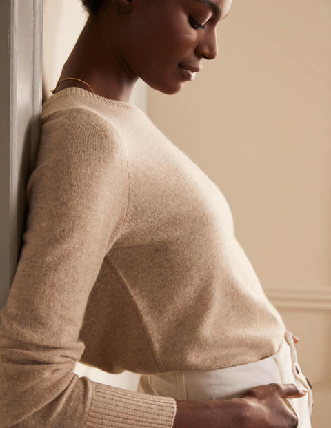 Kaschmirpullover mit Rundhalsausschnitt - Rauchquarz Kaschmirpullover mit Rundhalsausschnitt - Rauchquarz