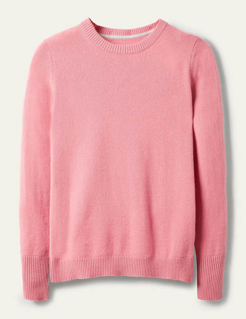 Cashmere Crew Neck Jumper - Rose Quartz Pink Cashmere Crew Neck Jumper - Rose Quartz Pink