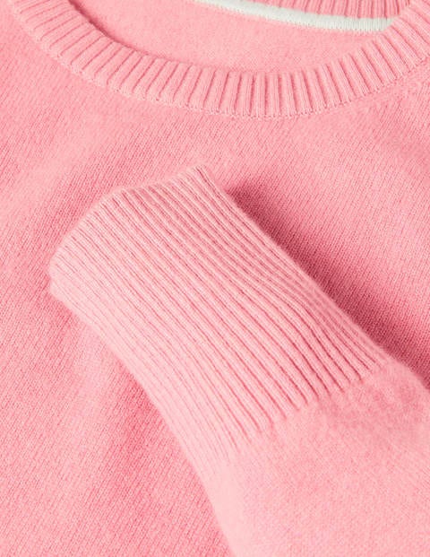 Cashmere Crew Neck Jumper - Rose Quartz Pink Cashmere Crew Neck Jumper - Rose Quartz Pink