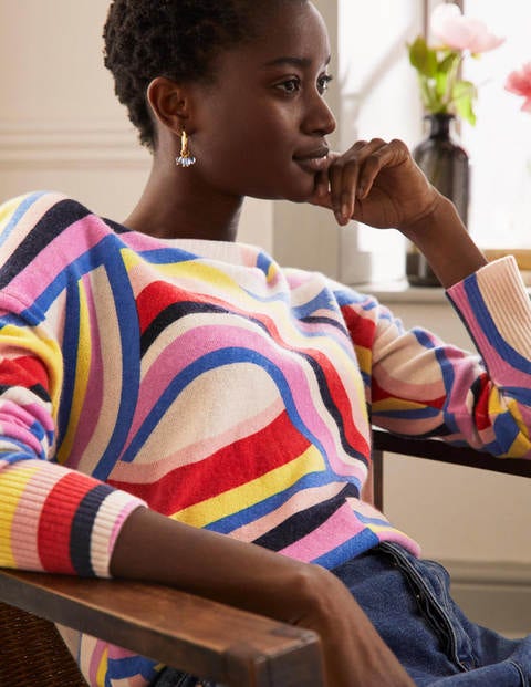 Kesteven Cashmere Jumper - Agate, Abstract Rainbow Kesteven Cashmere Jumper - Agate, Abstract Rainbow