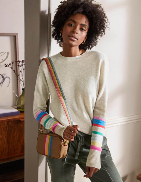 Kesteven Kaschmirpullover - Mondstein, Gestreift Kesteven Kaschmirpullover - Mondstein, Gestreift