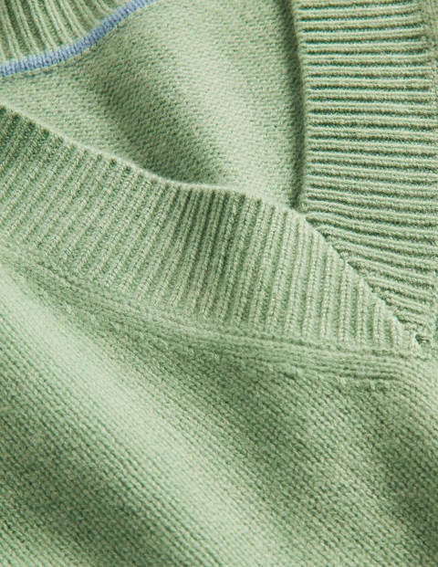 Cashmere Relaxed Sweater Vest - Peridot Green Cashmere Relaxed Sweater Vest - Peridot Green