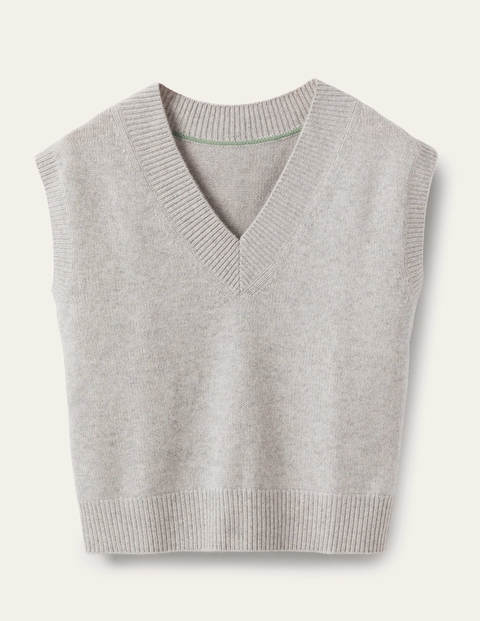 Cashmere Relaxed Tank Top - Grey Melange Cashmere Relaxed Tank Top - Grey Melange