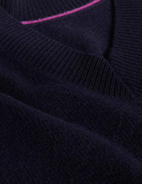 Cashmere Relaxed Tank Top - Navy Cashmere Relaxed Tank Top - Navy