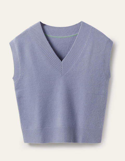 Cashmere Relaxed Tank Top - Lapis Light Blue Cashmere Relaxed Tank Top - Lapis Light Blue
