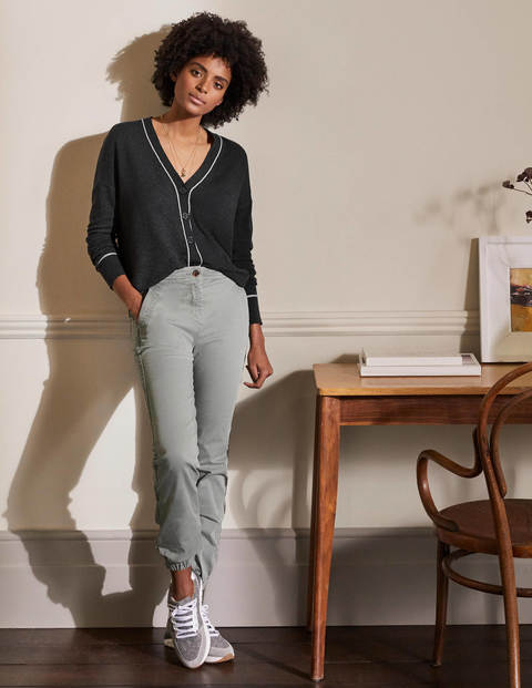 V-neck Relaxed Cardigan - Charcoal Melange V-neck Relaxed Cardigan - Charcoal Melange