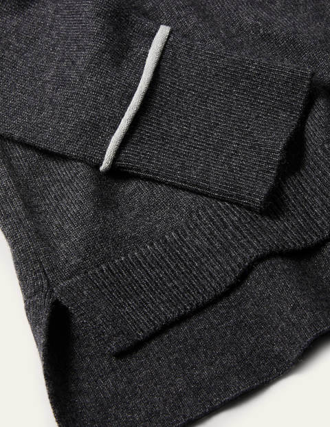 V-neck Relaxed Cardigan - Charcoal Melange V-neck Relaxed Cardigan - Charcoal Melange