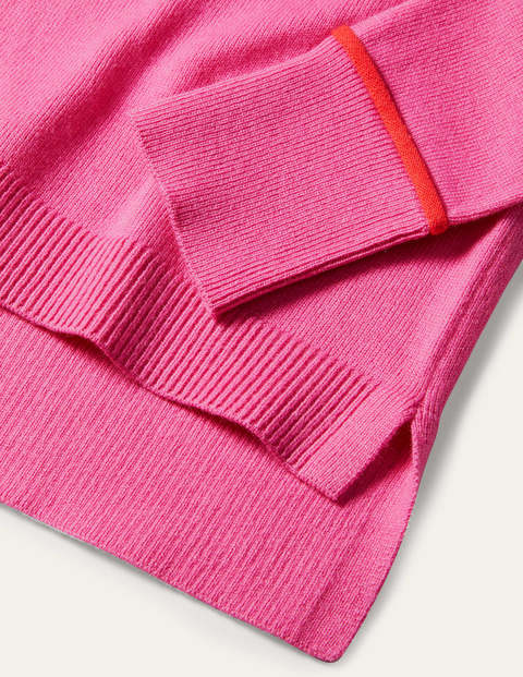 V-neck Relaxed Cardigan - Candy Pink V-neck Relaxed Cardigan - Candy Pink