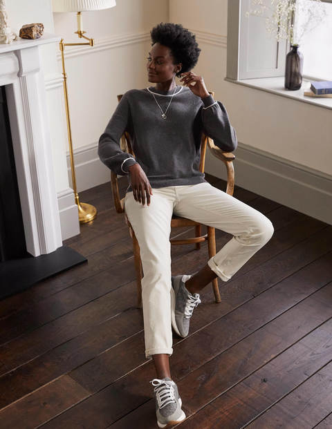 Oversized Crew Neck Sweater - Charcoal Melange Oversized Crew Neck Sweater - Charcoal Melange