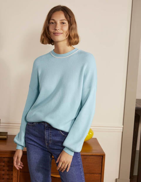 Oversized Crew Neck Jumper - Surf Oversized Crew Neck Jumper - Surf