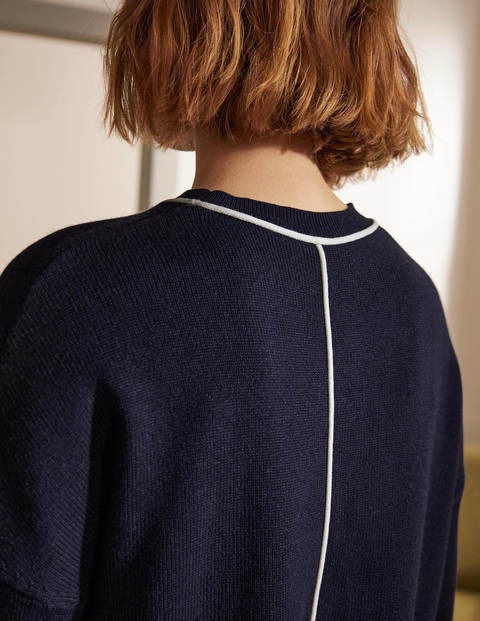 Oversized Crew Neck Jumper - Navy Oversized Crew Neck Jumper - Navy