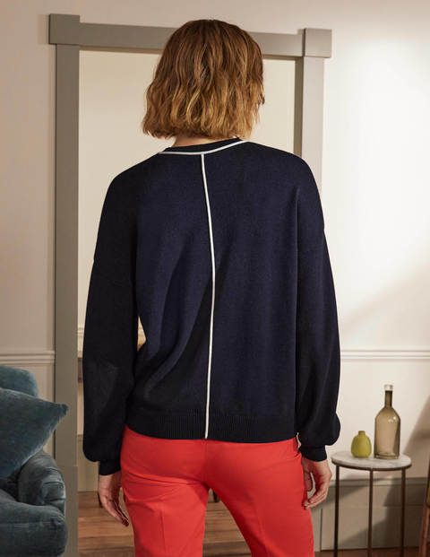 Oversized Crew Neck Jumper - Navy Oversized Crew Neck Jumper - Navy