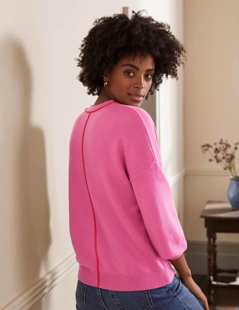 Oversized Crew Neck Jumper - Candy Pink Oversized Crew Neck Jumper - Candy Pink