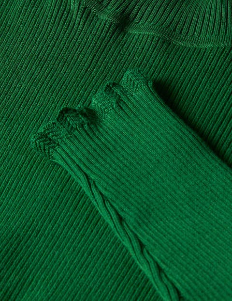 Scallop High Neck Jumper - Conifer Scallop High Neck Jumper - Conifer