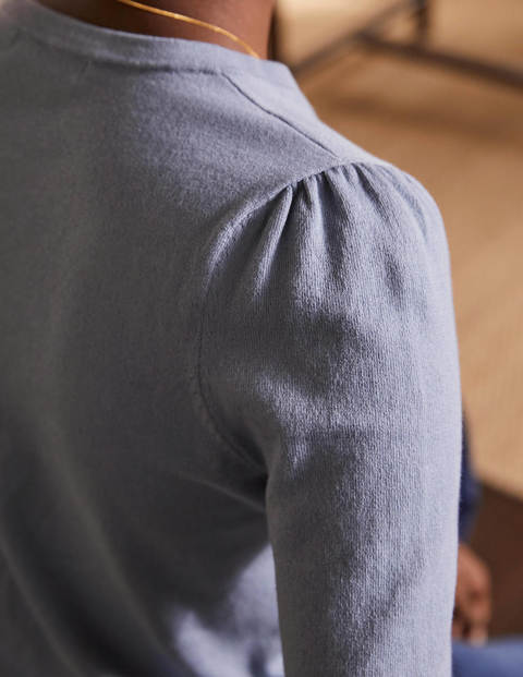 Cotton Crew Knitted Top - River Cotton Crew Knitted Top - River
