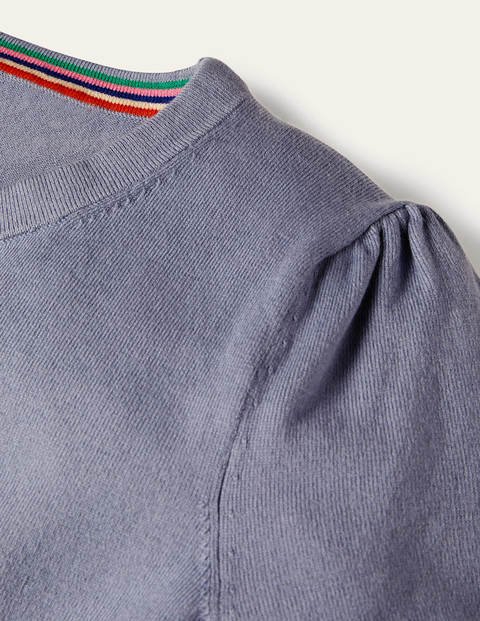 Cotton Crew Knitted Top - River Cotton Crew Knitted Top - River