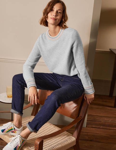Cashmere Cuff Detail Jumper - Quartz Grey Cashmere Cuff Detail Jumper - Quartz Grey
