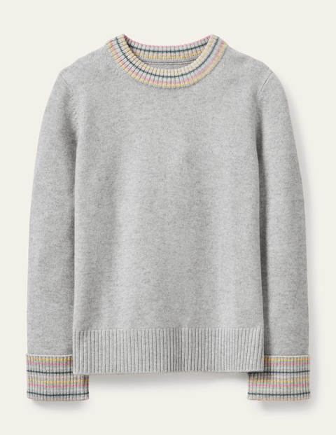 Cashmere Cuff Detail Jumper - Quartz Grey Cashmere Cuff Detail Jumper - Quartz Grey