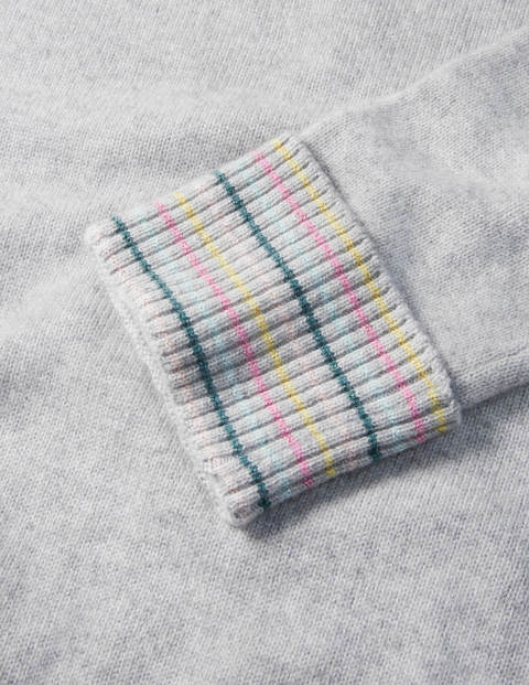 Cashmere Cuff Detail Jumper - Quartz Grey Cashmere Cuff Detail Jumper - Quartz Grey