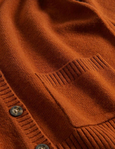 Cashmere Cuff Detail Cardigan - Carnelian Red Cashmere Cuff Detail Cardigan - Carnelian Red