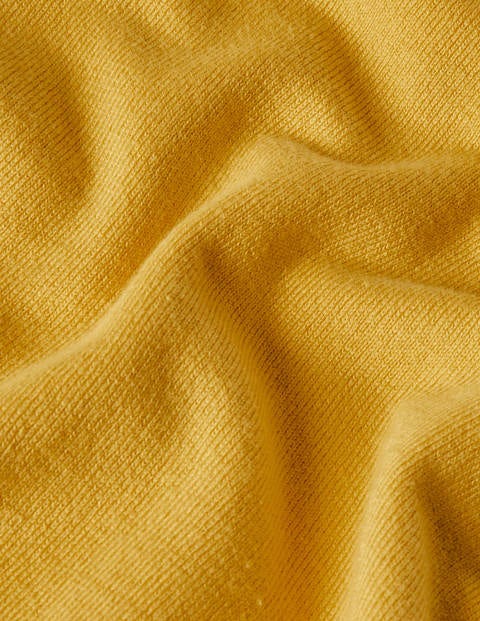 Baumwollpullover mit V-Ausschnitt - Honiggold Baumwollpullover mit V-Ausschnitt - Honiggold