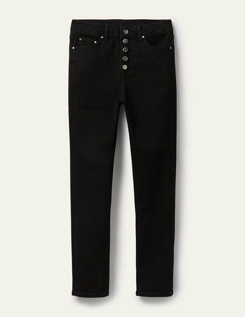 Button Fly Skinny Jeans - Black Button Fly Skinny Jeans - Black