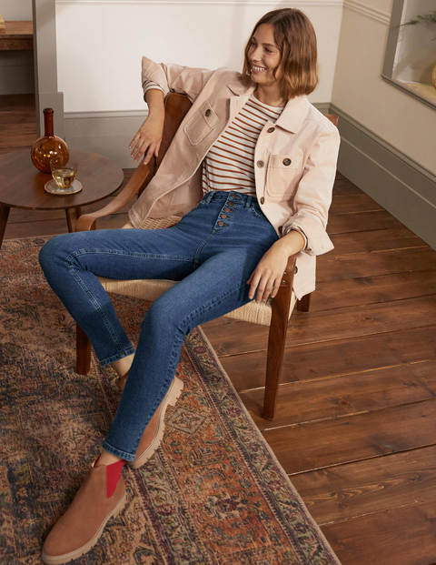 Button Fly Skinny Jeans - Mid Vintage Button Fly Skinny Jeans - Mid Vintage