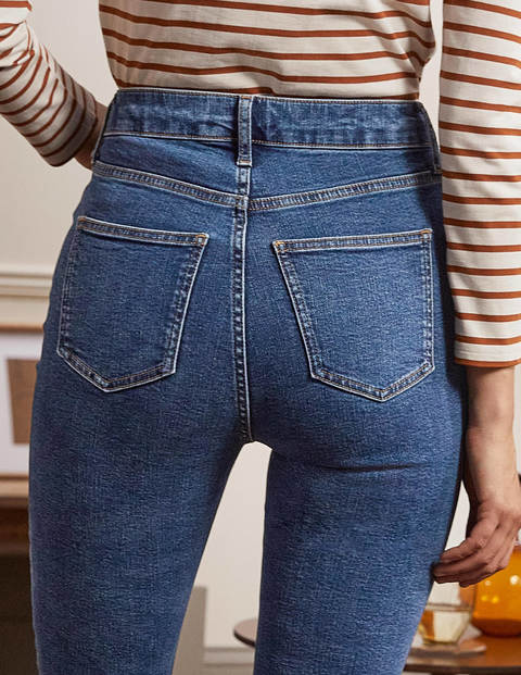 Button Fly Skinny Jeans - Mid Vintage Button Fly Skinny Jeans - Mid Vintage