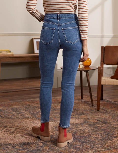 Button Fly Skinny Jeans - Mid Vintage Button Fly Skinny Jeans - Mid Vintage