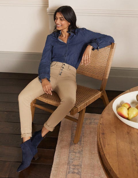 Button Fly Skinny Jeans - Irish Cream Button Fly Skinny Jeans - Irish Cream