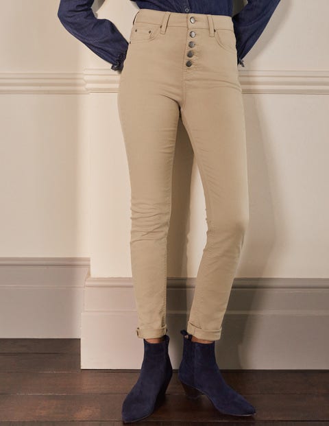 Button Fly Skinny Jeans - Irish Cream Button Fly Skinny Jeans - Irish Cream
