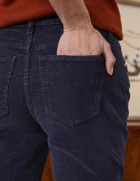 Cord Girlfriend Jeans - Navy Cord Girlfriend Jeans - Navy